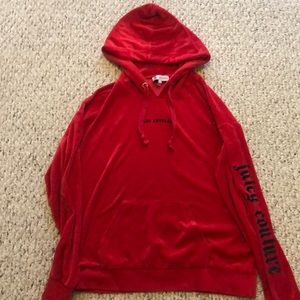 Red Juicy Couture velvet hoodie